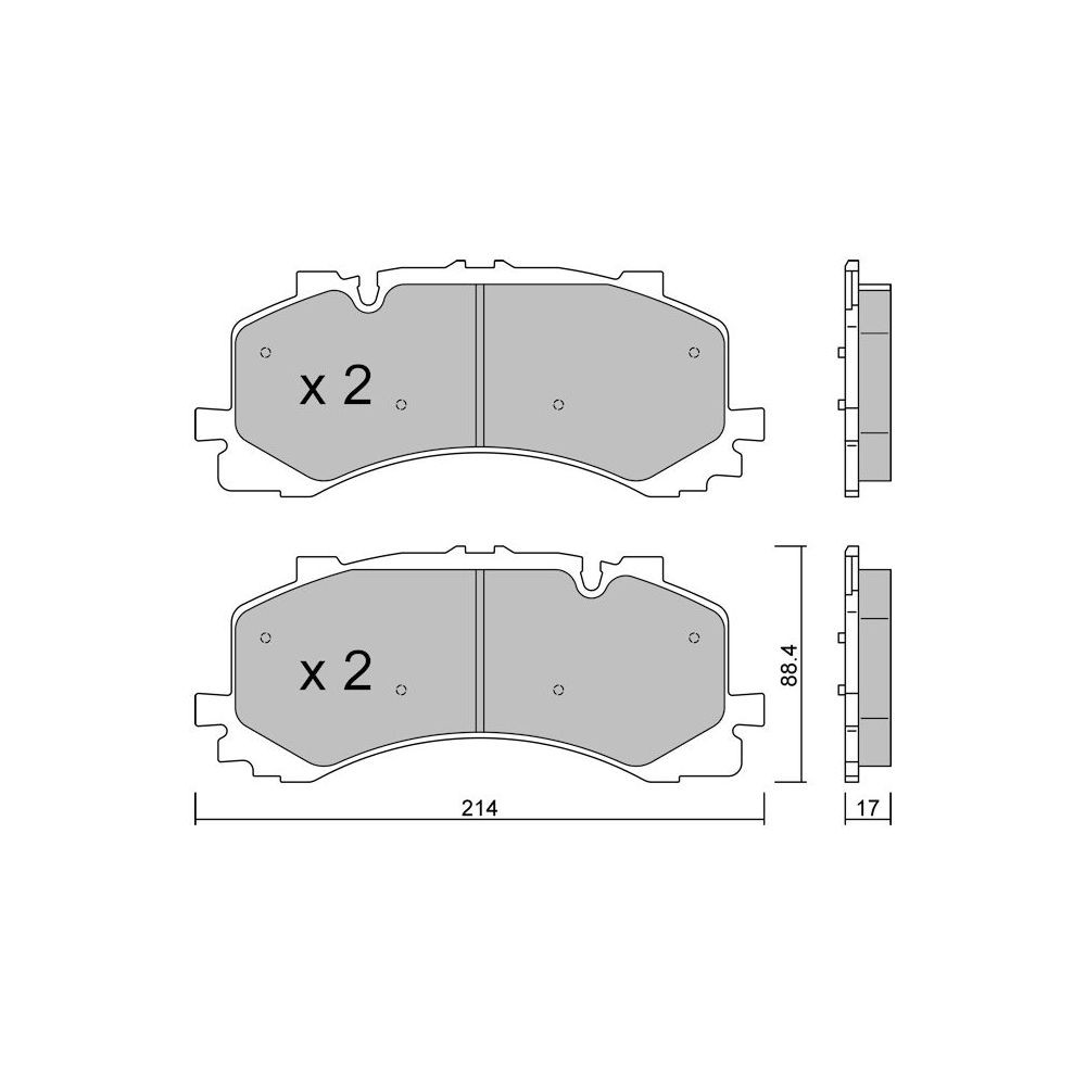 Bremsbeläge GT2i Club Avant für AUDI Q7 II (4MB, 4MG) S8 Mild Hybrid quattro 572cv 2015-01-01- - GT-PC12520 - 3666618582009