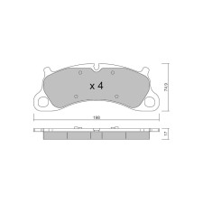 GT2i Club Front brake pads for PORSCHE 911 (991) 3.8 Carrera 4S / Carrera 4 GTS 2012-19 - Brake calipers Brembo