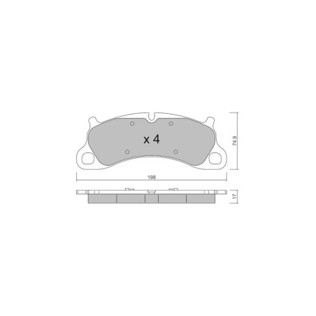 GT2i Club Front brake pads for PORSCHE 911 (991) 3.8 Carrera 4S / Carrera 4 GTS 2012-19 - Brake calipers Brembo