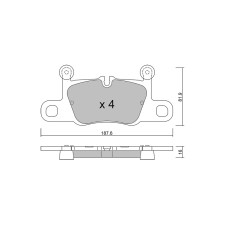 Plaquettes de frein GT2i Club Avant pour PORSCHE 911 VI Targa (991) 4S 531cv 2014-05-01-2019-12-01