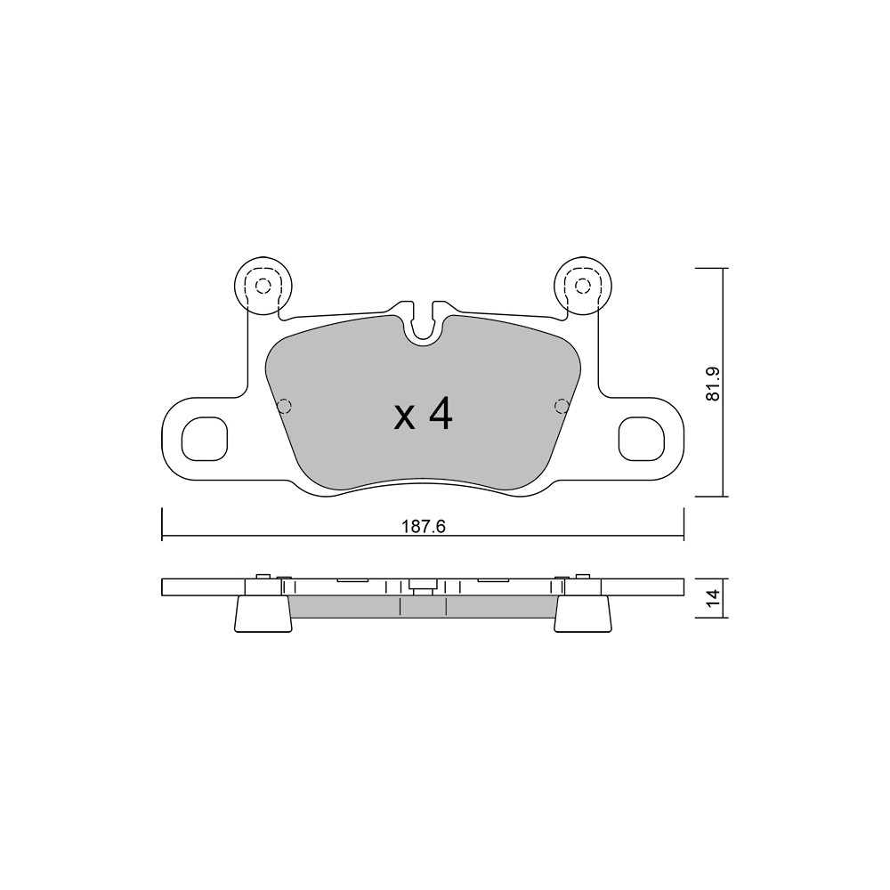 GT2i Club Rear brake pads for PORSCHE Taycan (Y1A) Turbo S 762cv 2019-05-01- - GT-PC12581 - 3666618582061