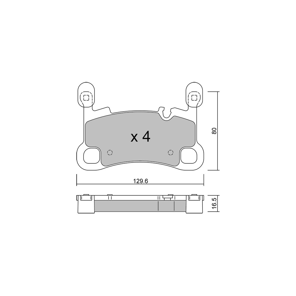 Bremsbeläge GT2i Club Hinten für PORSCHE Cayenne III (9YA) RS7 performance quattro 606cv 2017-05-01- - GT-PC12600 - 3666618582085
