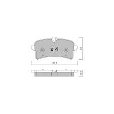 GT2i Club Rear brake pads for AUDI A7 I Sportback (4GA, 4GF) RS6 performance quattro 606cv 2010-10-01-2018-05-01