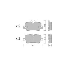 Plaquettes de frein GT2i Club Arrière pour BMW 2 II Coupe (G42) 330 i 259cv 2021-08-01-