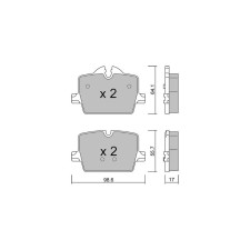 Pastiglie freno posteriori GT2i Club per BMW 4 II Cabrio (G23) eDrive40 340cv 2020-11-01-