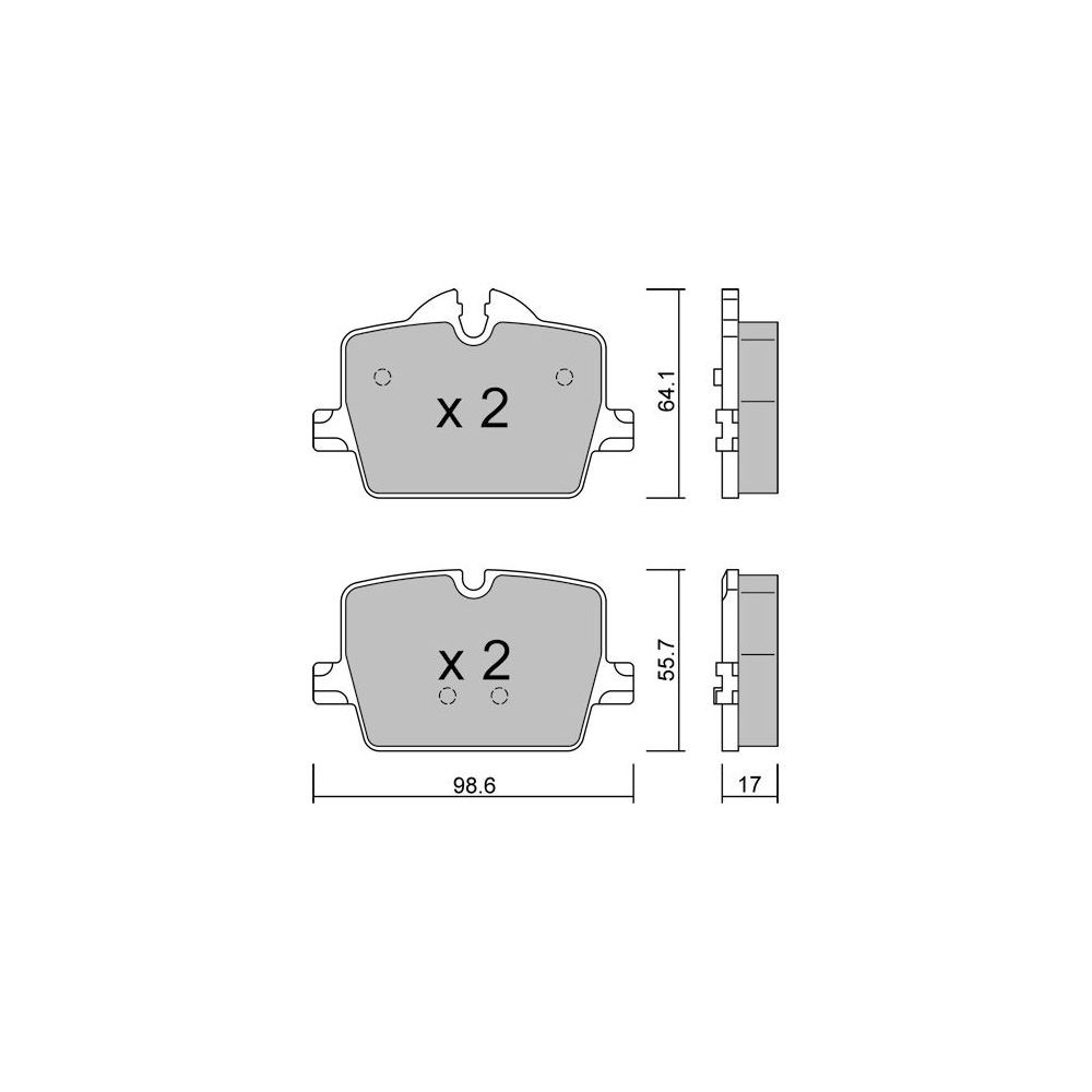 Bremsbeläge GT2i Club Hinten für BMW 4 II Cabrio (G23) eDrive40 340cv 2020-11-01- - GT-PC12650 - 3666618582115