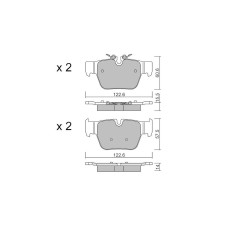 GT2i Club Rear brake pads for BMW 1 III (F40) M 235 i xDrive 306cv 2019-07-01-