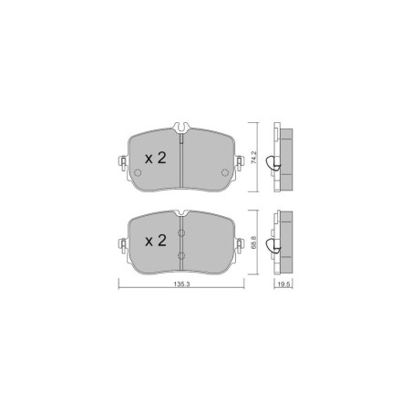 Pastiglie freno anteriori GT2i Club per MERCEDES BENZ CLA II (C118) AMG A 35 4-matic (177.051) 306cv 2019-03-01-