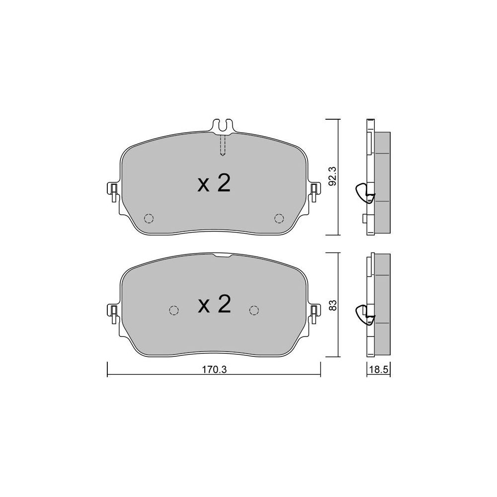 Plaquettes de frein GT2i Club Avant pour MERCEDES BENZ GLE II Coupe (C167) Maybach 600 EQ Boost 4-matic 558cv 2019-11-01- - GT-PC12720 - 3666618582184