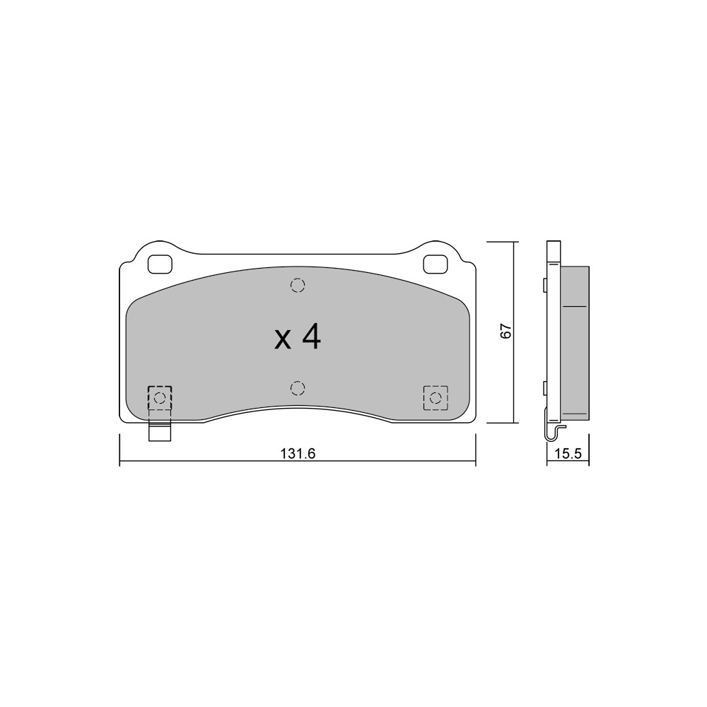 Plaquettes de frein GT2i Club Avant pour TESLA Model Y (5YJY) EV Performance AWD 535cv 2019-03-01- - GT-PC12770 - 3666618582214