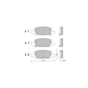 Plaquettes de frein GT2i Club Arrière pour TESLA Model Y (5YJY) EV Performance AWD 535cv 2019-03-01-