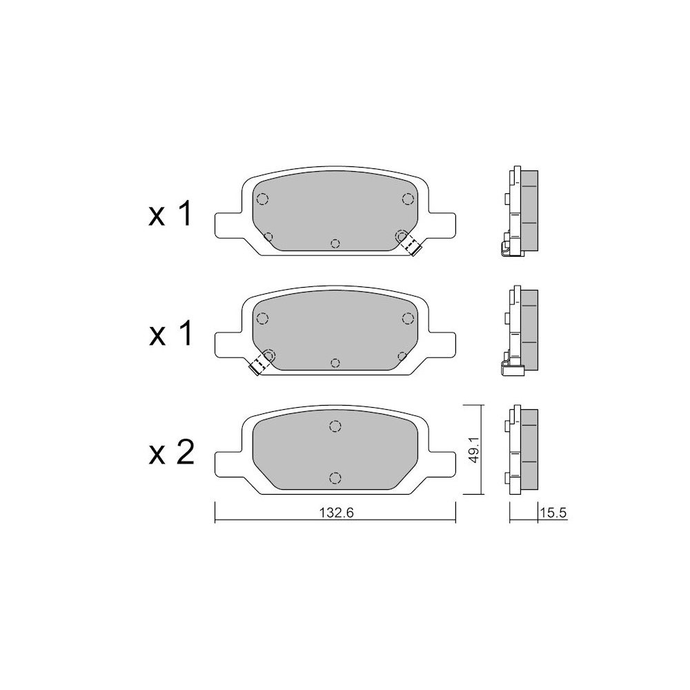 GT2i Club Rear brake pads for TESLA Model Y (5YJY) EV Performance AWD 535cv 2019-03-01- - GT-PC12780 - 3666618582221