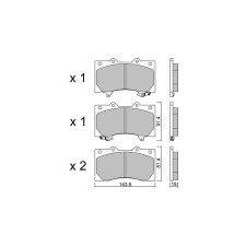 Bremsbeläge GT2i Club Avant für NISSAN Patrol VI (Y62) 5.6 NISMO 429cv 2010-04-01-