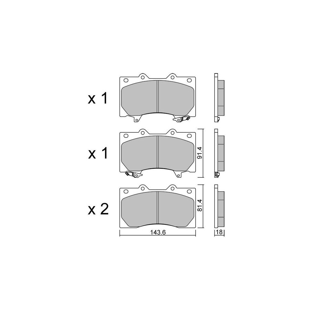 GT2i Club Front brake pads for NISSAN Patrol VI (Y62) 5.6 NISMO 429cv 2010-04-01- - GT-PC12790 - 3666618582238