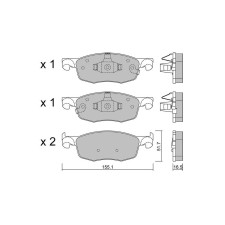Plaquettes de frein GT2i Club Avant pour TOYOTA Yaris V (_P21_, _PA1_, _PH1_) 2.0 D 187cv 2020-02-01-