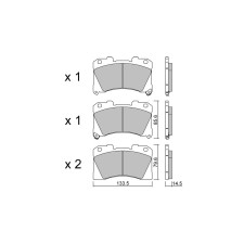Plaquettes de frein GT2i Club Avant pour TOYOTA Yaris V (P21, PA1, PH1) 1.6 GR 4WD (GXPA16) 2020-  Etriers de frein Advics