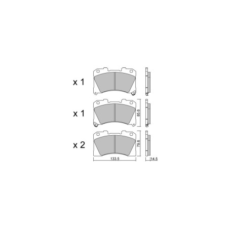 Pastiglie freno anteriori GT2i Club per TOYOTA Yaris V (P21, PA1, PH1) 1.6 GR 4WD (GXPA16) 2020-  Pinze freno Advics