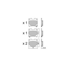 Bremsbeläge GT2i Club Hinten für TOYOTA Yaris V (P21, PA1, PH1) 1.6 GR 4WD (GXPA16) 2020- Advics Bremssättel