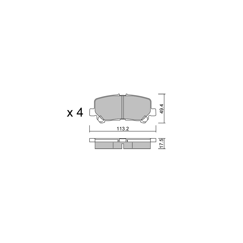 Bremsbeläge GT2i Club Hinten für TOYOTA Granvia II (_H3_) EV 218cv 2019-05-01- - GT-PC12920 - 3666618582351