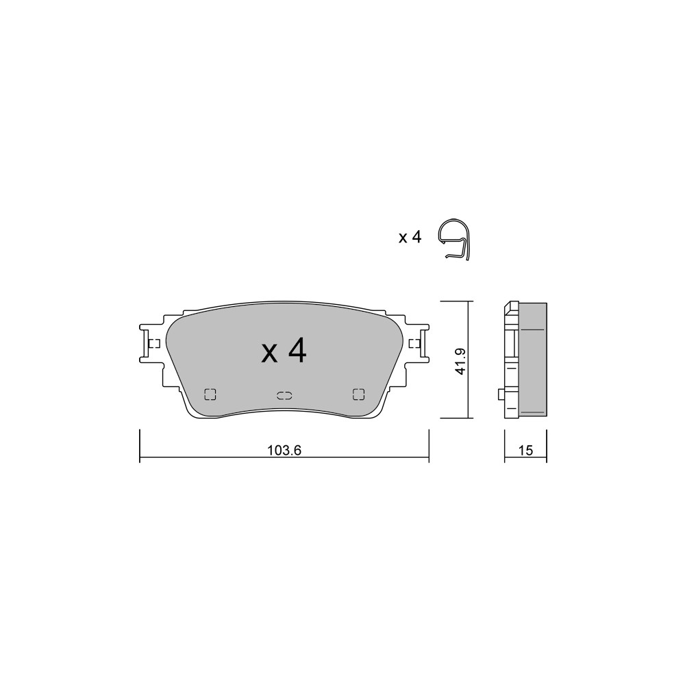 Bremsbeläge GT2i Club Hinten für NISSAN Ariya EV e-4ORCE 395cv 2020-07-01- - GT-PC12940 - 3666618582368