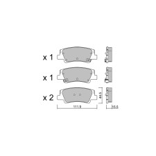 Pastiglie freno posteriori GT2i Club per HYUNDAI Sonata VIII (DN8) 2.5 T/GDI 290cv 2019-03-01-