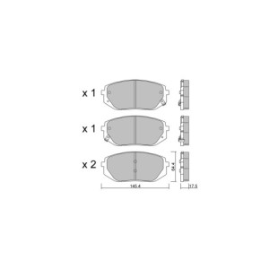 Pastiglie freno anteriori GT2i Club per KIA EV6 77 AWD 325cv 2021-07-01-