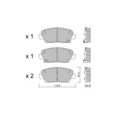 Pastiglie freno anteriori GT2i Club per KIA Picanto III (JA) / Morning 1.6 T-GDI Hybrid 215cv 2017-03-01-