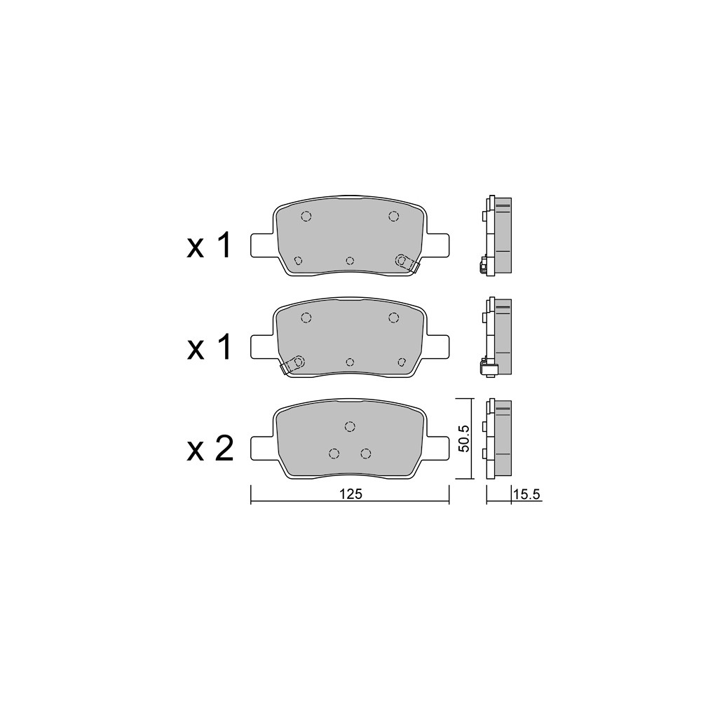 GT2i Club Rear brake pads for KIA Sorento IV (MQ4) 2.5 T-GDi 285cv 2020-03-01- - GT-PC13040 - 3666618582474