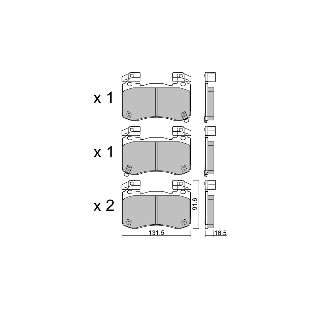 GT2i Club Front brake pads for KIA Stinger (CK) 3.3 T-GDi 4WD 370cv 2017-06-01- - GT-PC13060 - 3666618582498