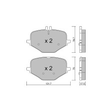 GT2i Club Rear brake pads for MERCEDES BENZ Classe G III (W463) AMG G 63 4x4² (463.280) 585cv 2018-01-01-
