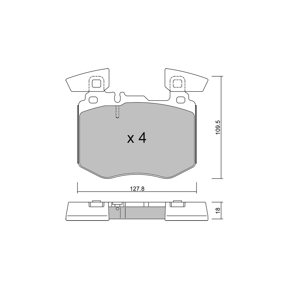 Pastiglie freno anteriori GT2i Club per MERCEDES BENZ GLC I (X253) 350 e 4-matic (253.954) 320cv 2015-06-01- - GT-PC13100 - 3666618582566