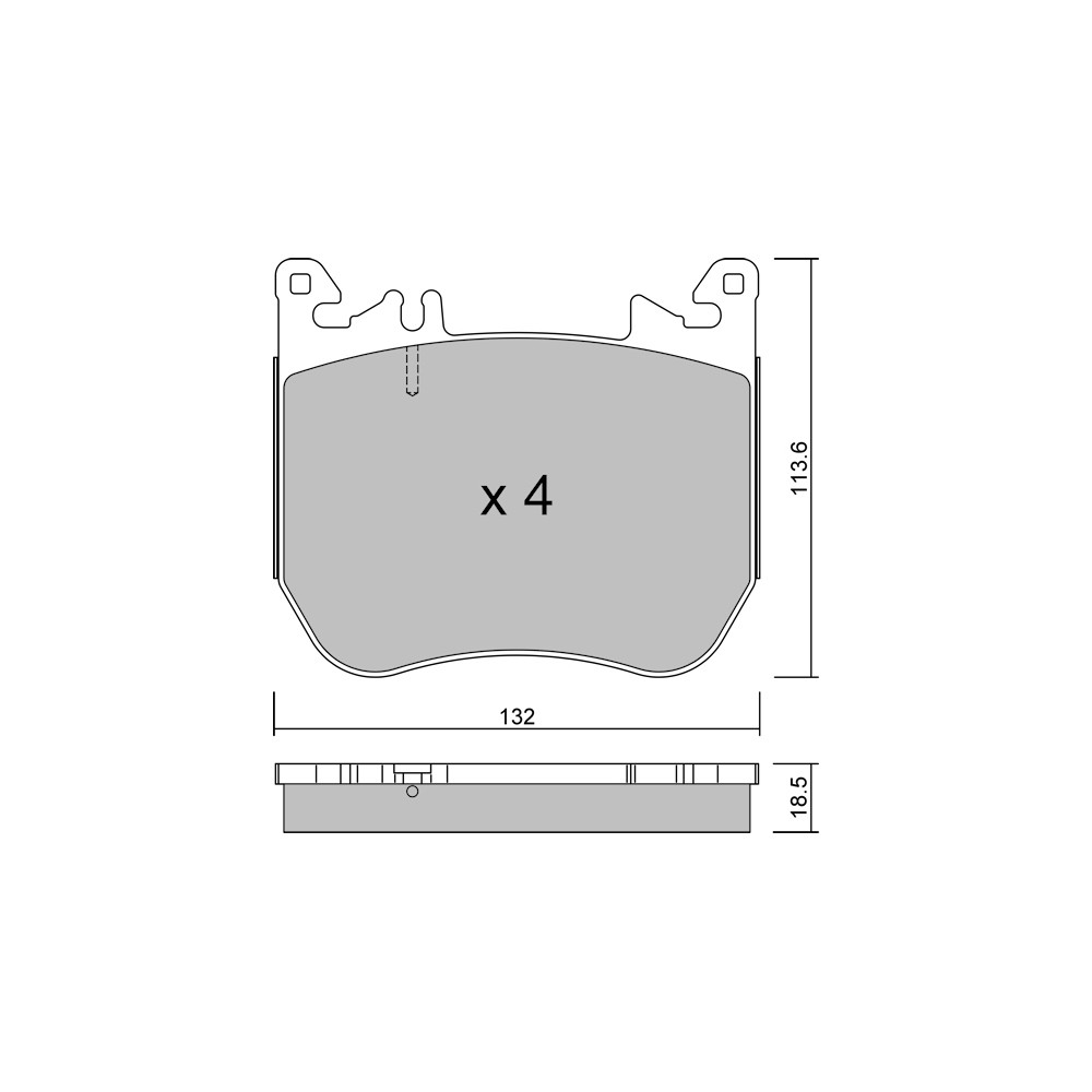GT2i Club Front brake pads for MERCEDES BENZ Classe S VIII (V223) S 680 Maybach 4-matic (223.979) 630cv 2020-09-01- - GT-PC13120 - 3666618582580