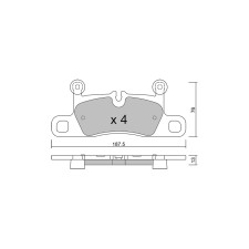 GT2i Club Rear brake pads for PORSCHE Taycan (Y1A) Turbo S 762cv 2019-05-01-