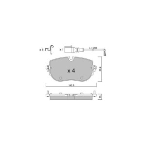 Pastiglie freno anteriori GT2i Club per VOLKSWAGEN ID.5 (E39) GTX 4motion 340cv 2021-07-01-