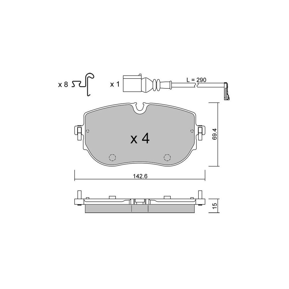 Pastiglie freno anteriori GT2i Club per VOLKSWAGEN ID.5 (E39) GTX 4motion 340cv 2021-07-01- - GT-PC13190 - 3666618582658