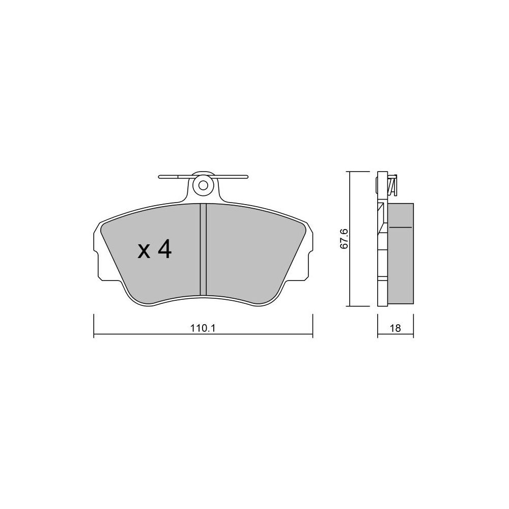 Bremsbeläge GT2i Club Avant für VOLVO 460 L (464) 35 e-tron 170cv 1988-09-01-1996-07-01 - GT-PC1320 - 3666618582665