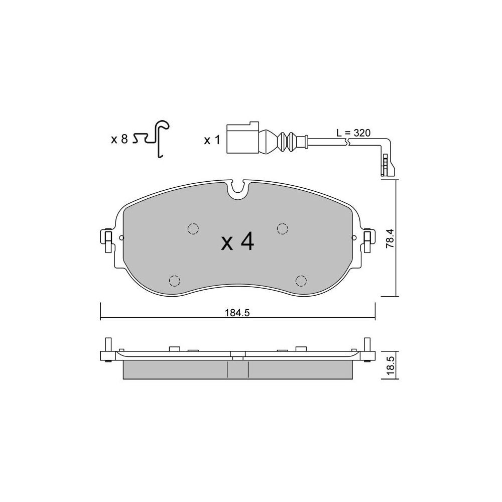 Plaquettes de frein GT2i Club Avant pour VOLKSWAGEN ID.5 (E39) GTX 4motion 340cv 2021-07-01- - GT-PC13200 - 3666618582672