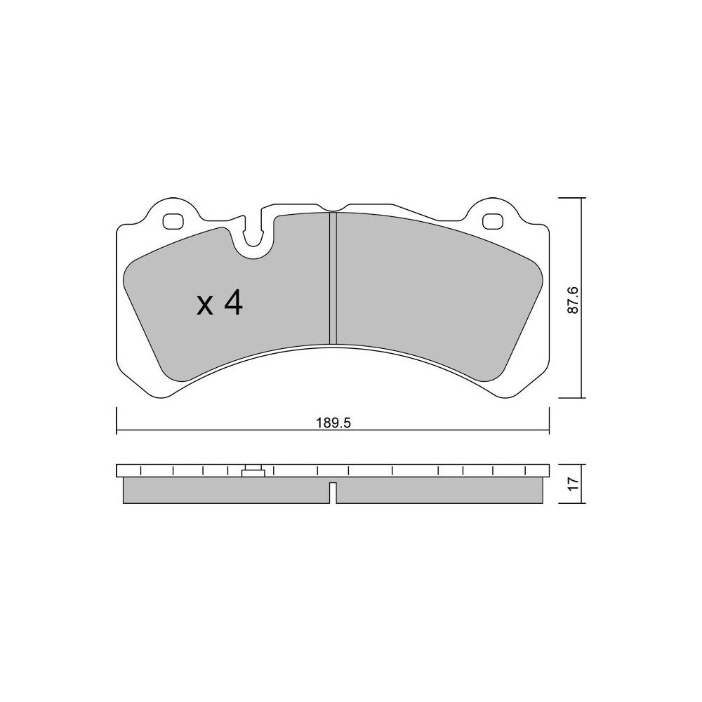 GT2i Club Front brake pads for VOLVO V60 2.0 D4 Polestar, 2.4 Hybrid D6 Polestar 2015-18 - Brake calipers Brembo - GT-PC13280 - 3666618582726