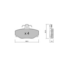 Plaquettes de frein GT2i Club Arrière pour VOLVO 780 (782) EV 262cv 1986-04-01-1990-11-01