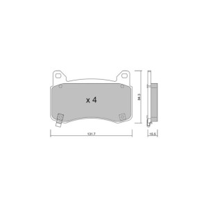 GT2i Club Front brake pads for TESLA Model Y (5YJY) EV Performance AWD 535cv 2019-03-01-