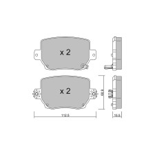 Plaquettes de frein GT2i Club Arrière pour TESLA Model Y (5YJY) EV Performance AWD 535cv 2019-03-01-