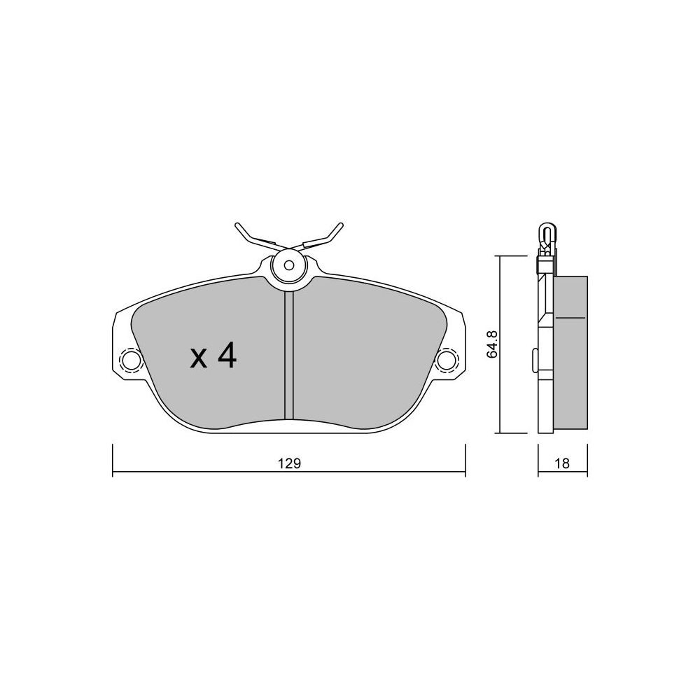 GT2i Club Front brake pads for VOLVO 940 I Kombi (945) 2.9 204cv 1990-01-01-1995-07-01 - GT-PC1340 - 3666618582788