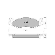 Pastiglie freno anteriori GT2i Club per JEEP Cherokee I 4.0 i 185cv 1979-09-01-1986-09-01