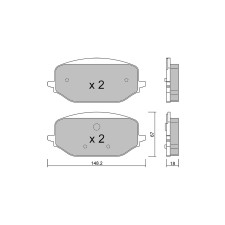 Pastiglie freno anteriori GT2i Club per DS DS7 (J4_, JC_) E/TENSE 4x4 300 (J45GBU) 300cv 2022-09-01-