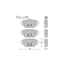 Plaquettes de frein GT2i Club Arrière pour MERCEDES BENZ Citan II Tourer (W420) TCe 130 (KJMB) 131cv 2021-09-01-