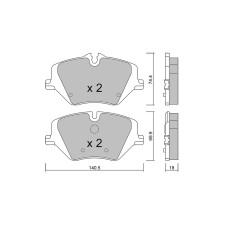Pastiglie freno anteriori GT2i Club per BMW 2 II Active Tourer (U06) C 180 (206.041) 170cv 2021-11-01-