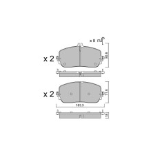 Plaquettes de frein GT2i Club Avant pour MERCEDES BENZ Classe C V (W206) C 300 e 4-matic (206.056) 313cv 2021-03-01-