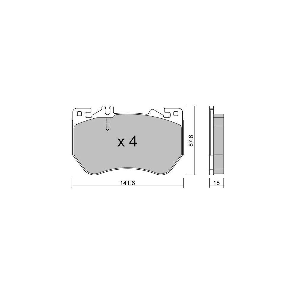 GT2i Club Front brake pads for MERCEDES BENZ Classe C V (W206) AMG C 63 S E Performance 4-matic+ (206.280) 680cv 2021-03-01- - GT-PC13580 - 3666618582900