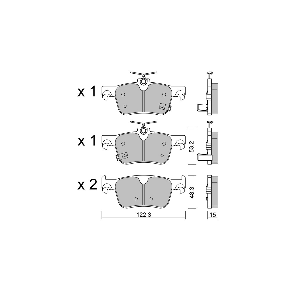 GT2i Club Rear brake pads for HONDA e Advance 154cv 2019-09-01- - GT-PC13630 - 3666618582979
