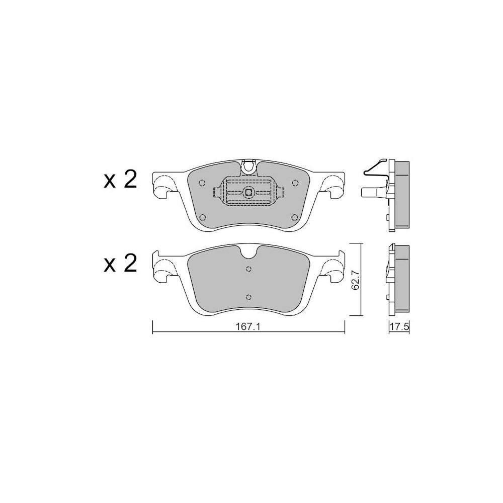 Bremsbeläge GT2i Club Avant für MERCEDES BENZ EQT 200 (420.893) 1.3 DIG-T 141cv 2023-01-01- - GT-PC13651 - 3666618583006